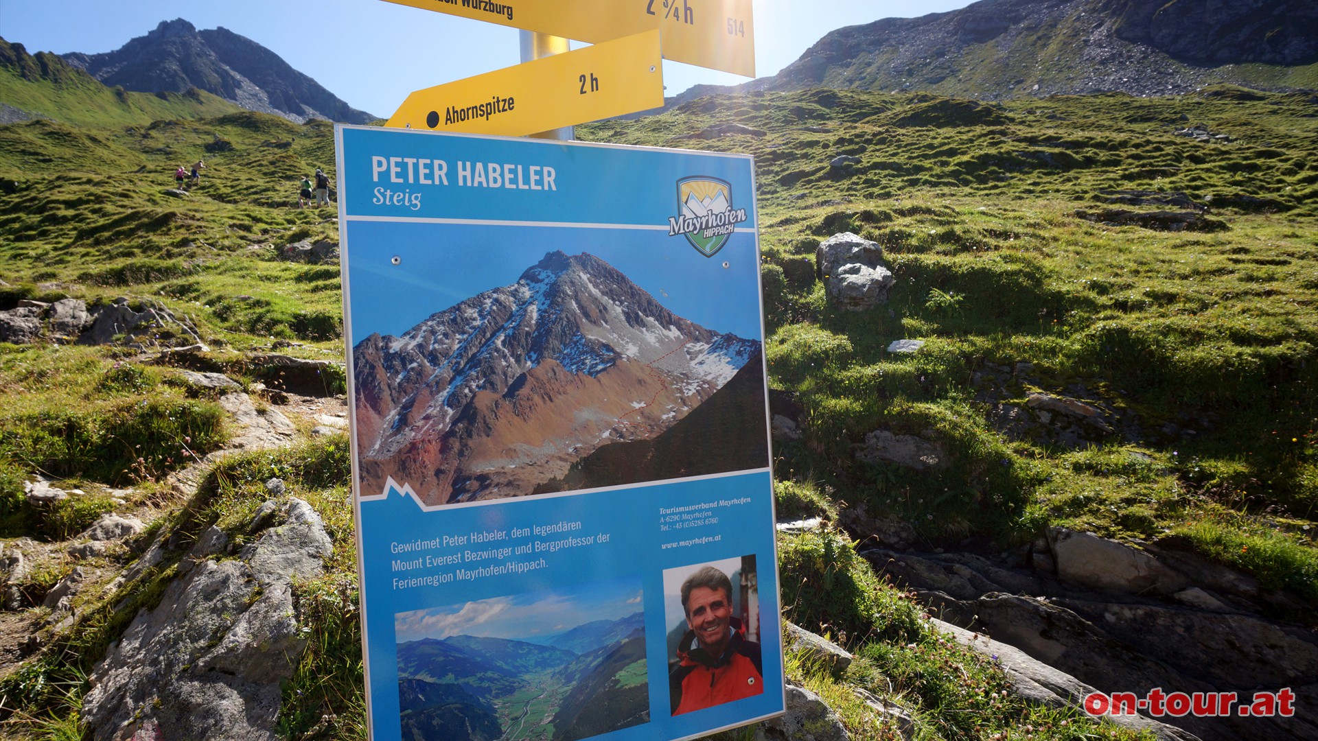 Der weitere Aufstiegssteig ist dem berhmten Zillertaler Mount Everest Besteiger Peter Habeler gewidmet.