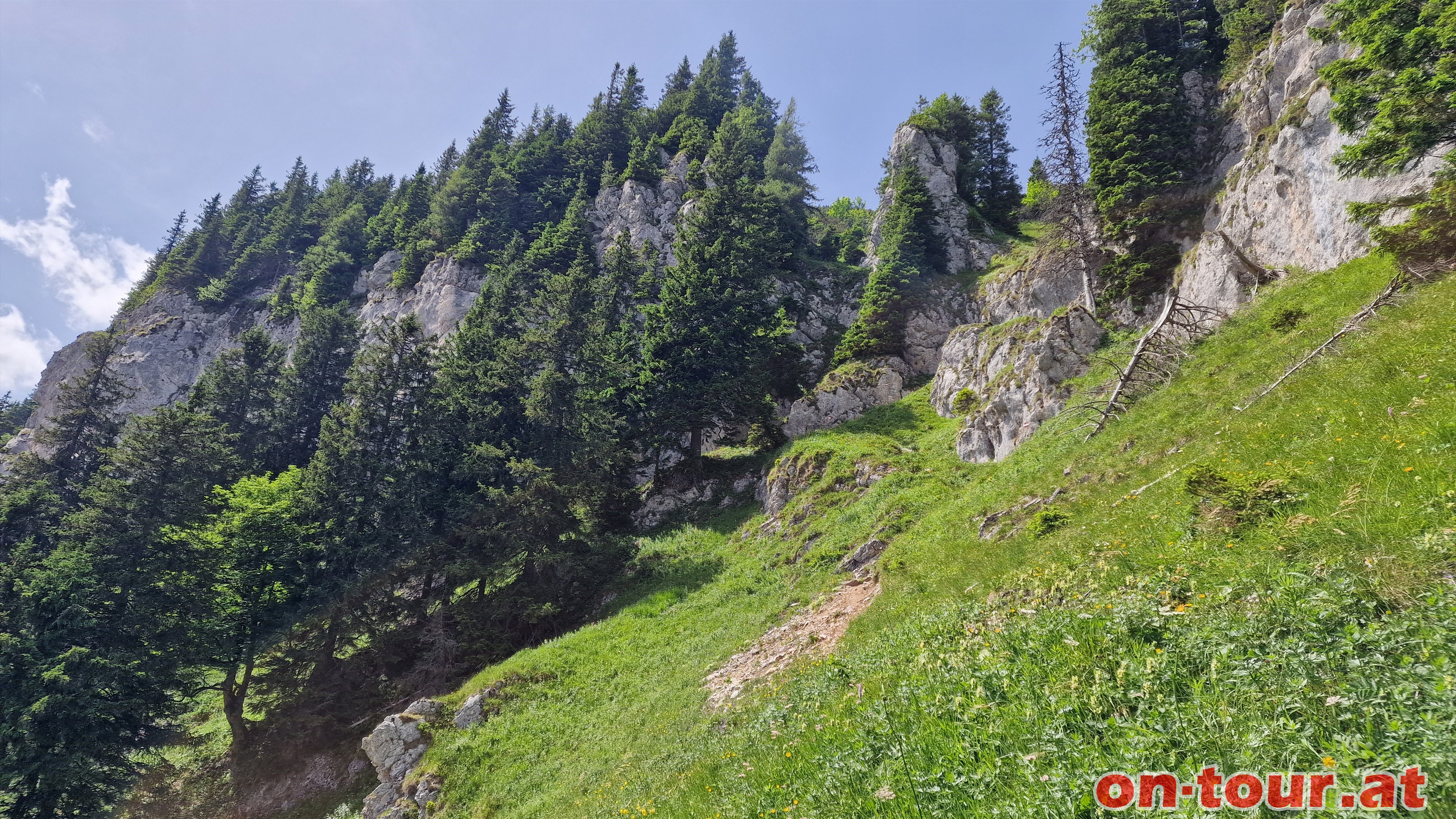 Leichte Kletterpassage