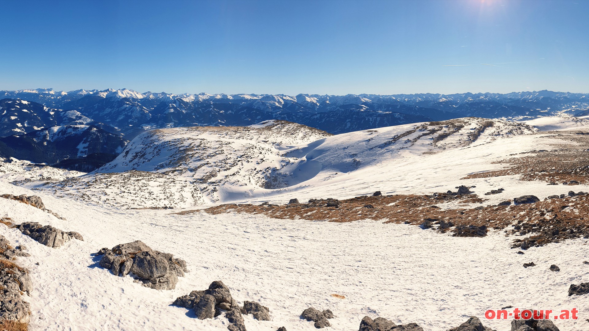 Angerkogel; S-Panorama mit Nazogl und Niedere Tauern.