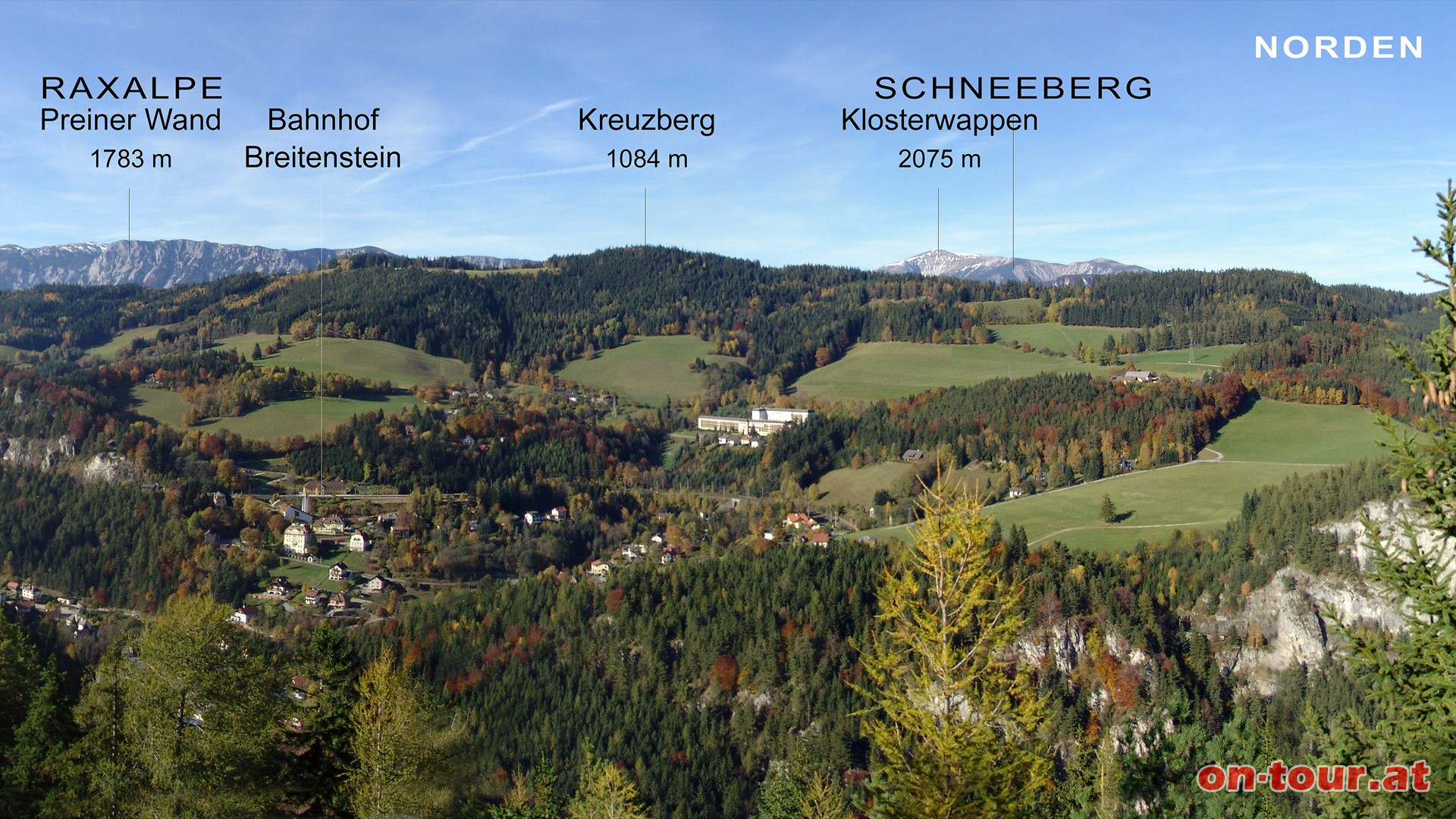 Doppelreiteraussichtswarte NW-Panorama