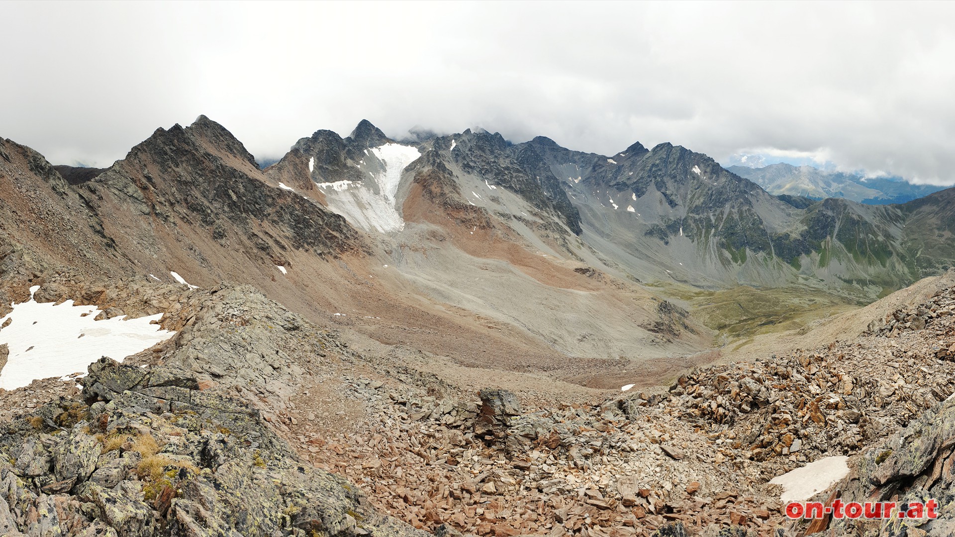 Bergler Fernerkogel; SO-Panorama in die Platzer bgrube.