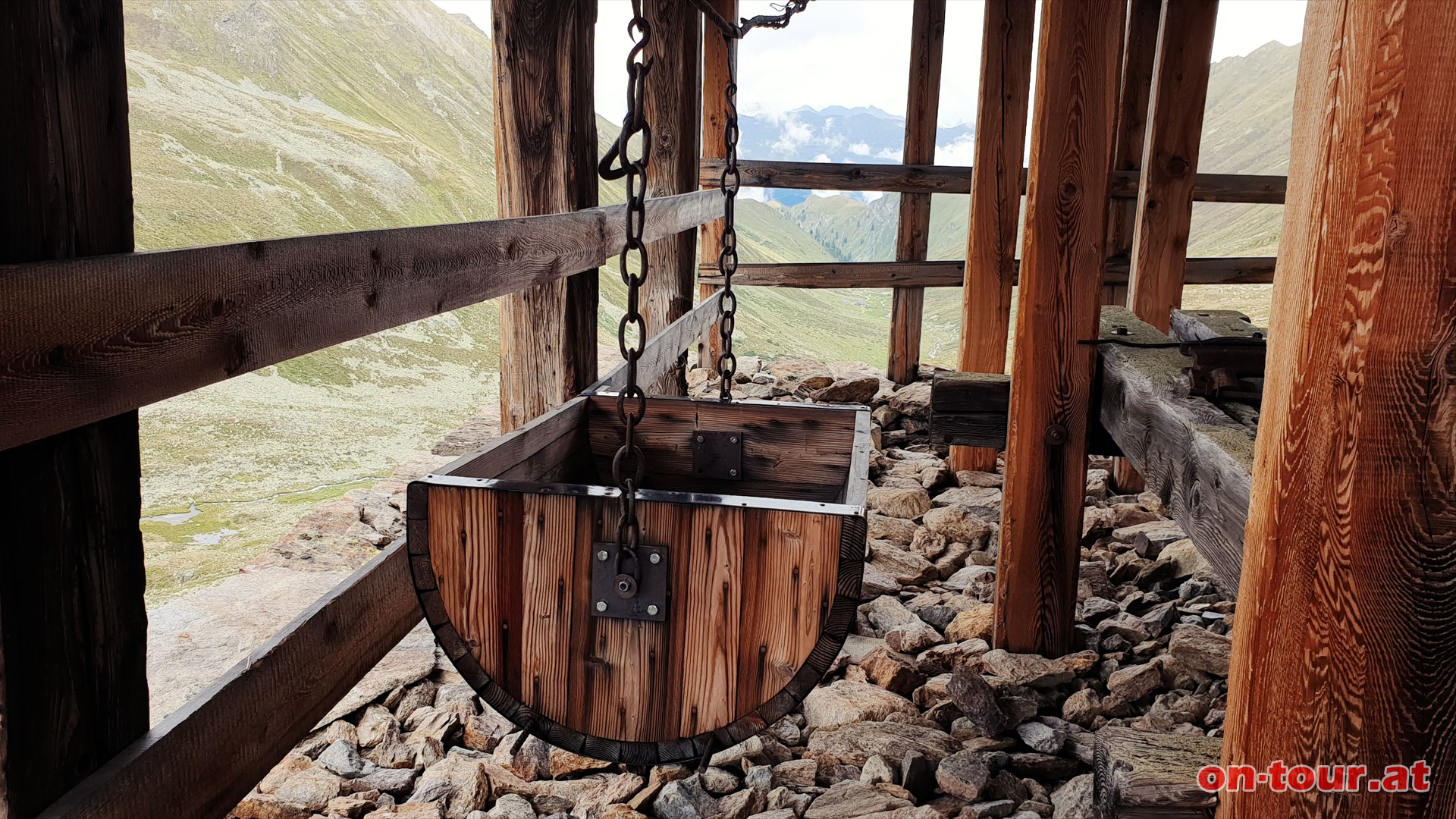Bergstation der Seilbahn.