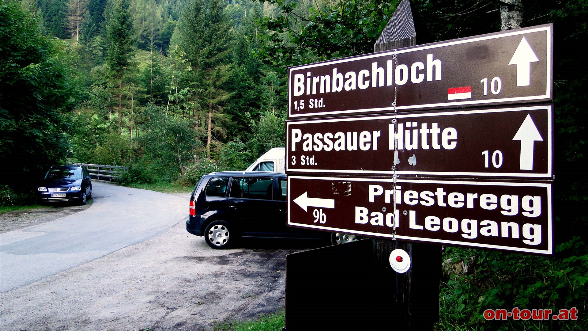 Tourstart am Parkplatz im Ullachtal (vor der Brcke bern Birnbach).