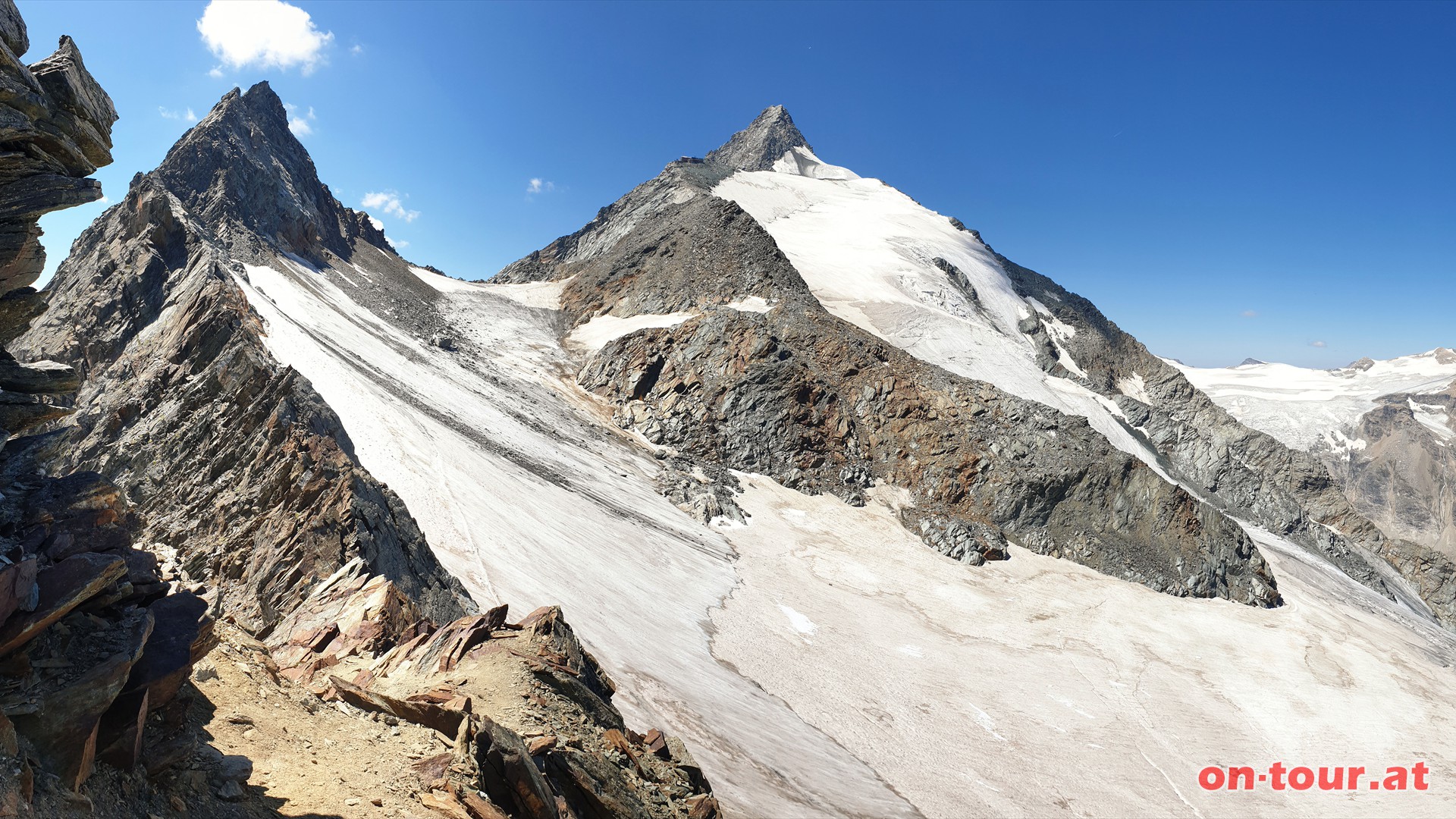 Hohenwartscharte. Blick zum Groglockner.