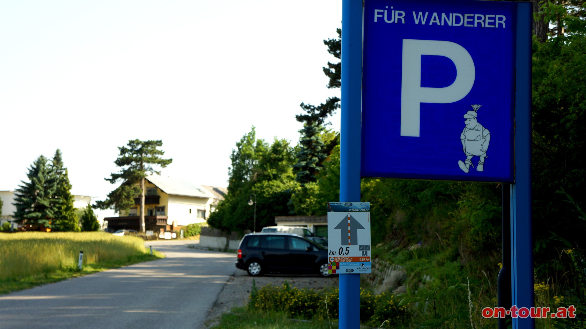  Falls als Tourausgangspunkt der Wandererparkplatz in Oberhflein gewhlt wurde, dann dorthin zurck.
