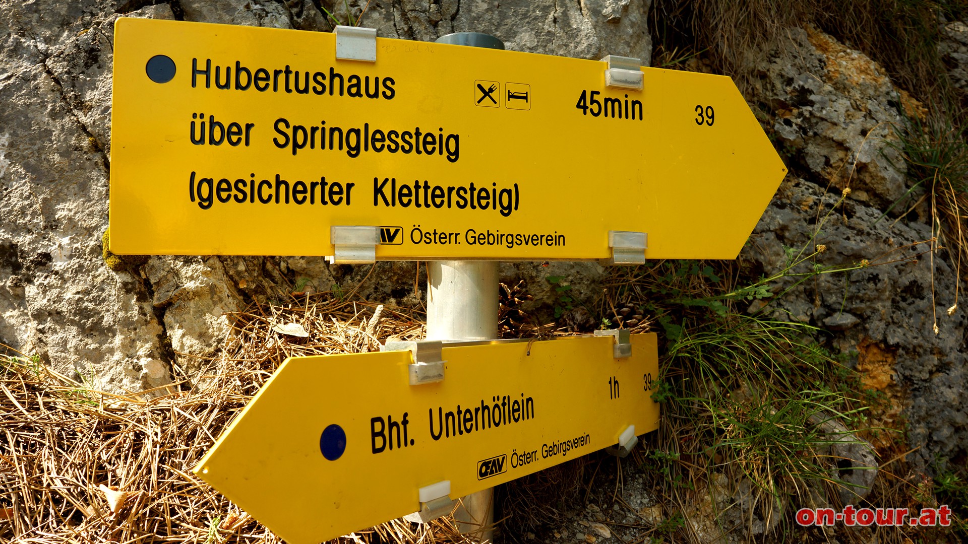 Beim Wandfusteig schlielich den Markierungen Richtung Bahnhof Unterhflein (auch wenn KFZ in Bergstrae).