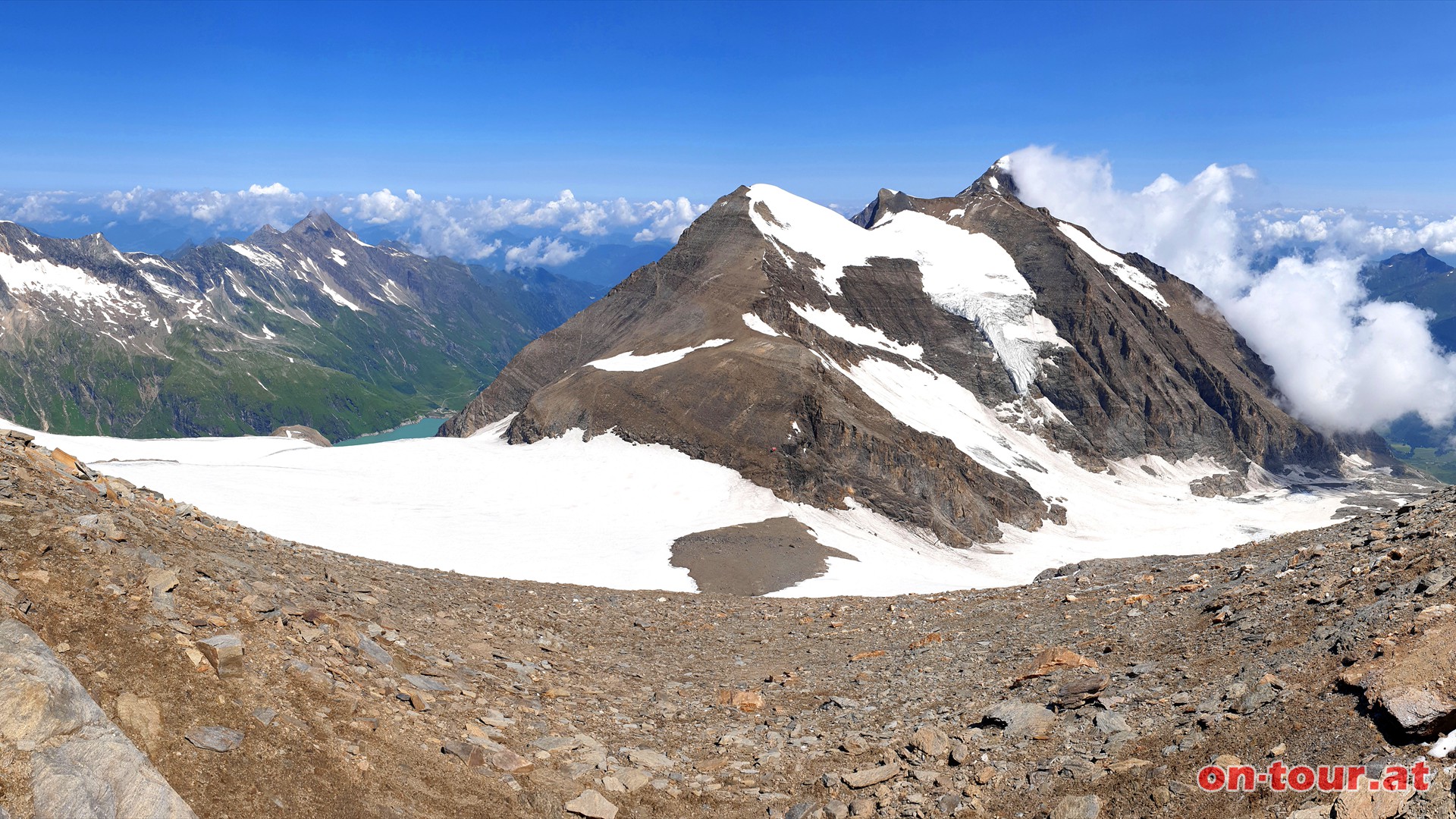 Groer Brenkopf; N-Panorama mit Klockerin, Bratschenkpfe und Groem Wiesbachhorn.