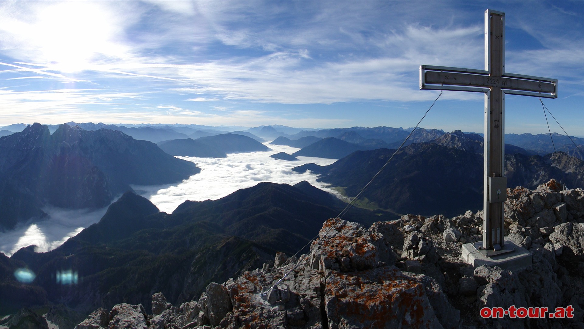 Groer Buchstein; 2.224 m; W-Blick ins Ennstal mit .....