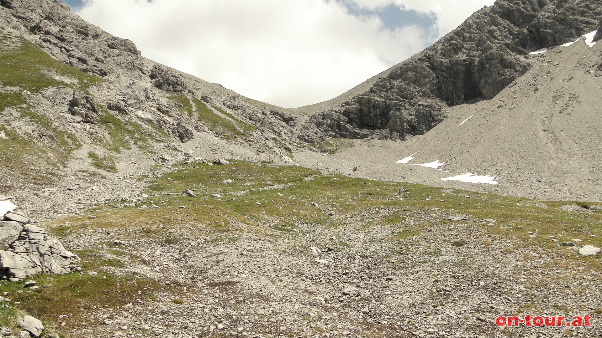 Krottenkopfscharte; die letzten 150 m sind etwas steiler.