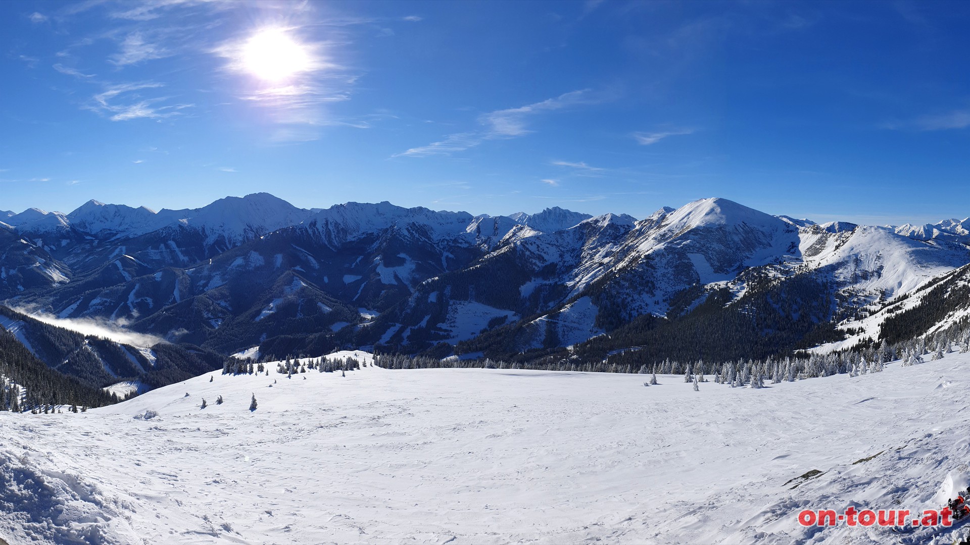 Groer Schober; SW-Panorama mit Himmeleck und Geierhaupt.