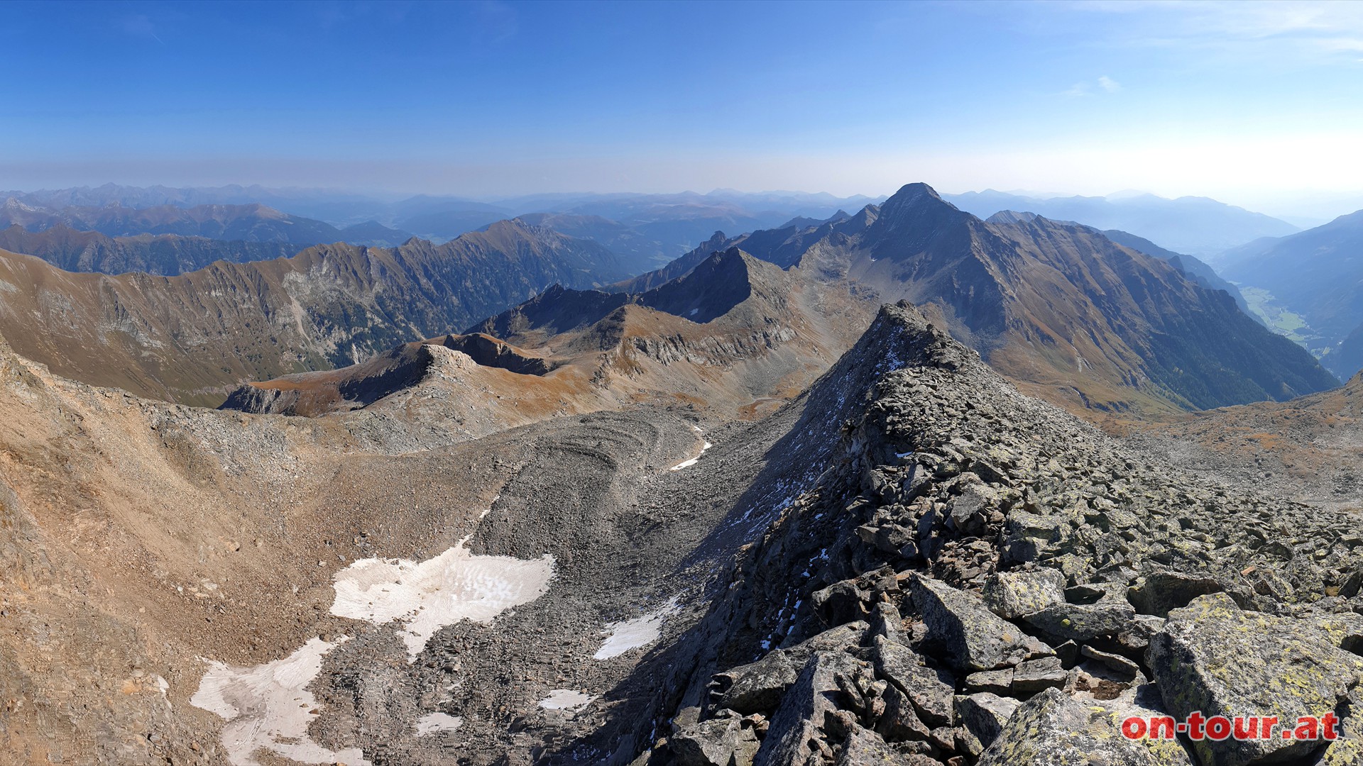 Mittlerer Sonnblick; O-Panorama mit Ostgrat und Schober.