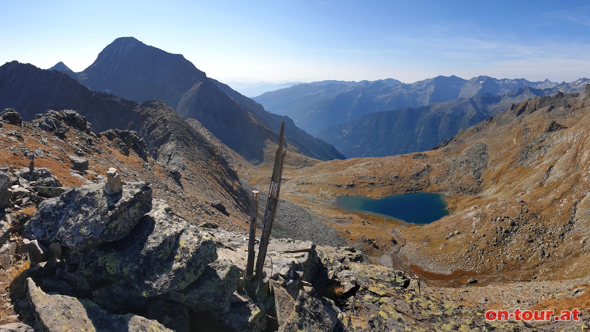 Waschgang; SO-Panorama mit Schober und Melniksee.