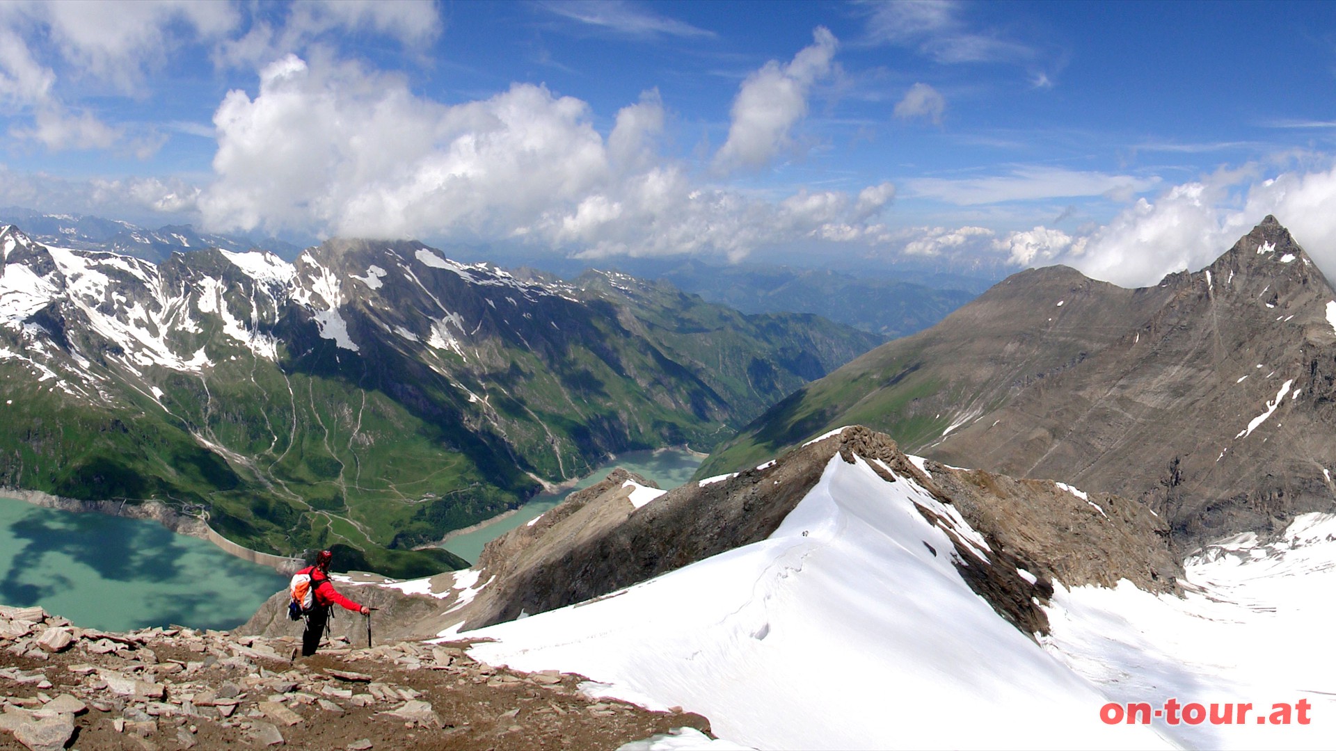 Rckblick zum Kaindlgrat.