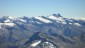 Der spitze, schwarze Berg im Detail; der Groglockner.