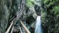 Bei den -Hohen Leitern- verengt sich die Klamm. In der steilen Passage erlebt man das laut tosenden Wasserrauschen besonders intensiv.