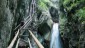 Bei den -Hohen Leitern- verengt sich die Klamm. In der steilen Passage erlebt man das laut tosenden Wasserrauschen besonders intensiv.