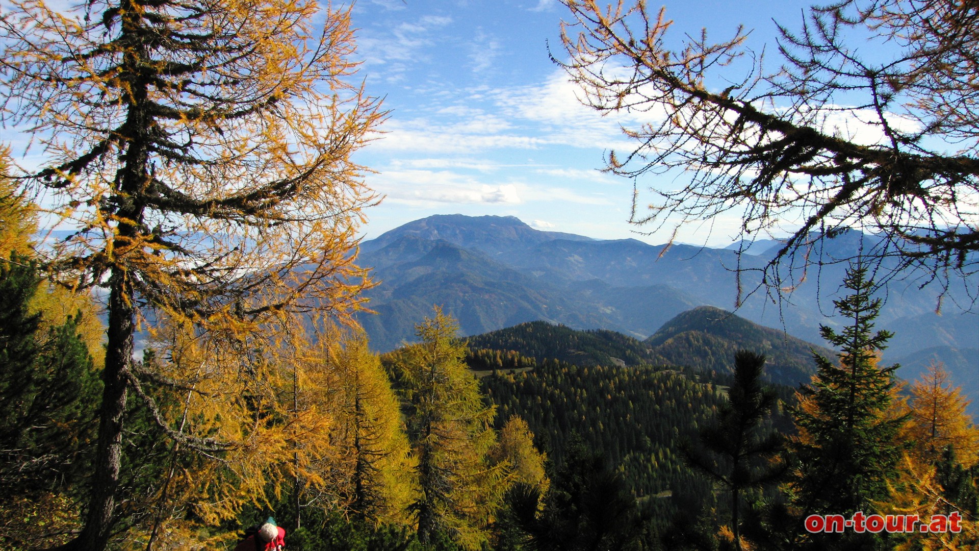 Richtung Hochobir bergauf. Im Rcken der Petzen.