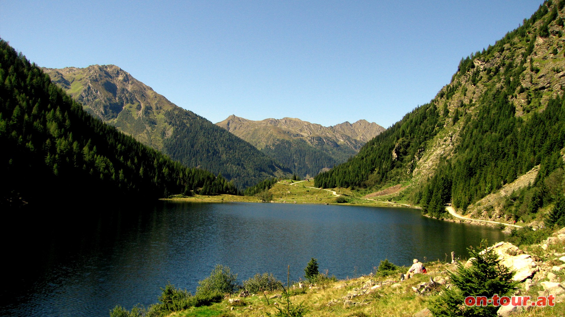 Rckblick nach Westen zur Oberen Gflleralm.