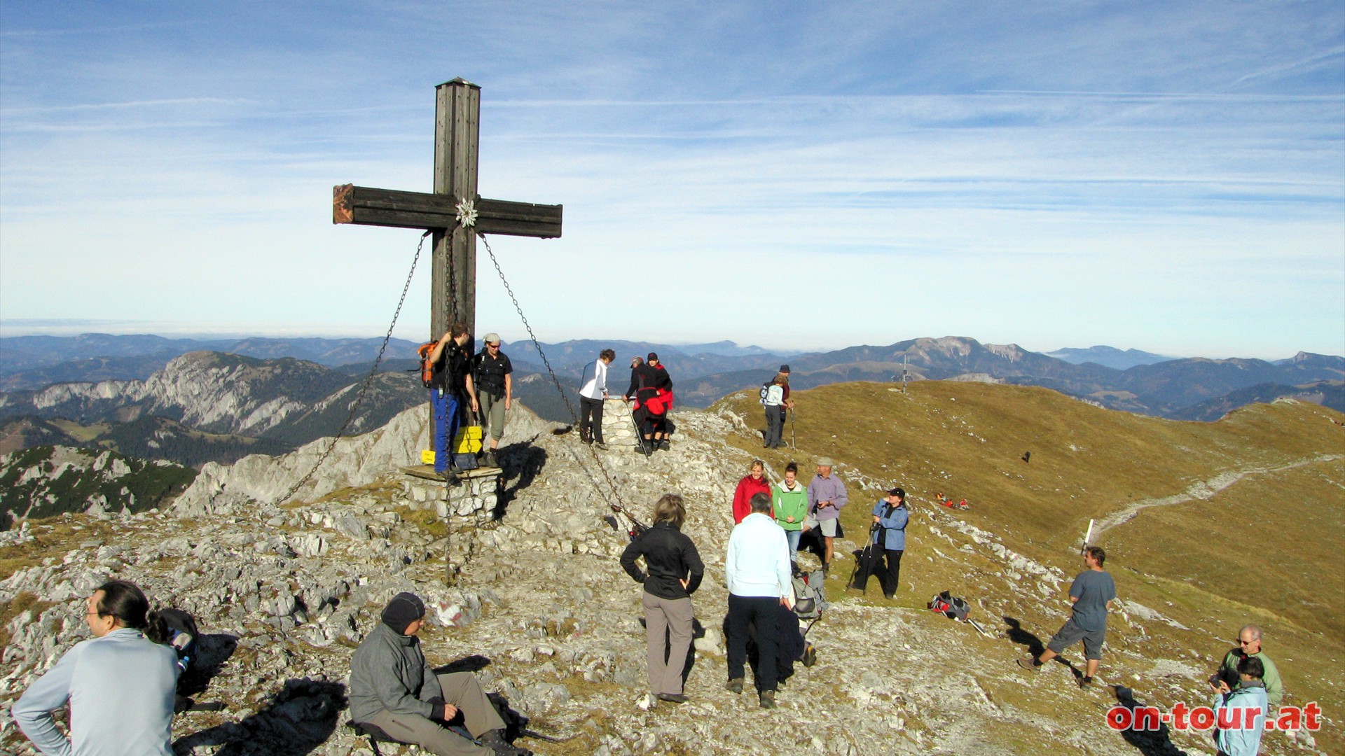 Kurze Sdanstiege fhren an schnen Tagen zu regelrechten Bergsteiger-Ansammlungen.