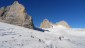 ber den Hallsttter Gletscher zum Hohen Dachstein. Groteils ist der Weg gesichert (gespurte Loipe).