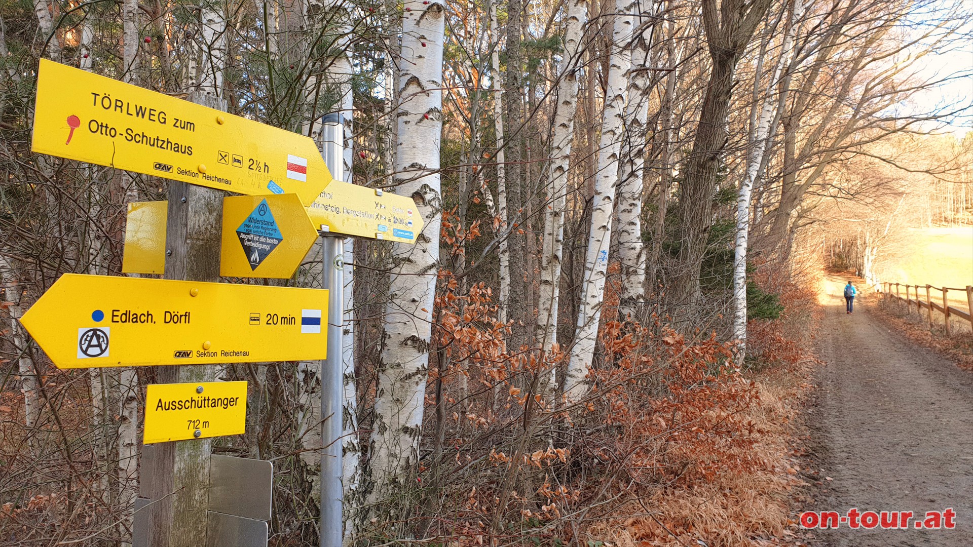 Start; Edlach an der Rax. Richtung Trlweg.