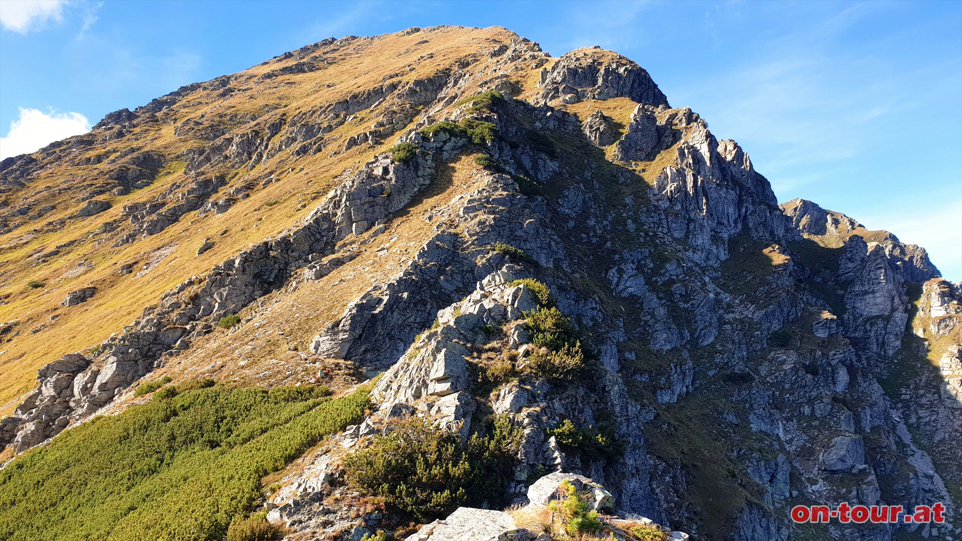 Abstieg zum Rauchauftrl und ber den Sdgrat zum Gr. Griestein.