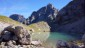 Idyllisches Pausenpltzchen: Der obere Parzinnsee, dahinter die Parzinnspitze. Nun aber wieder zurck zum Abzweig und weiter Richtung Kogelseespitze.