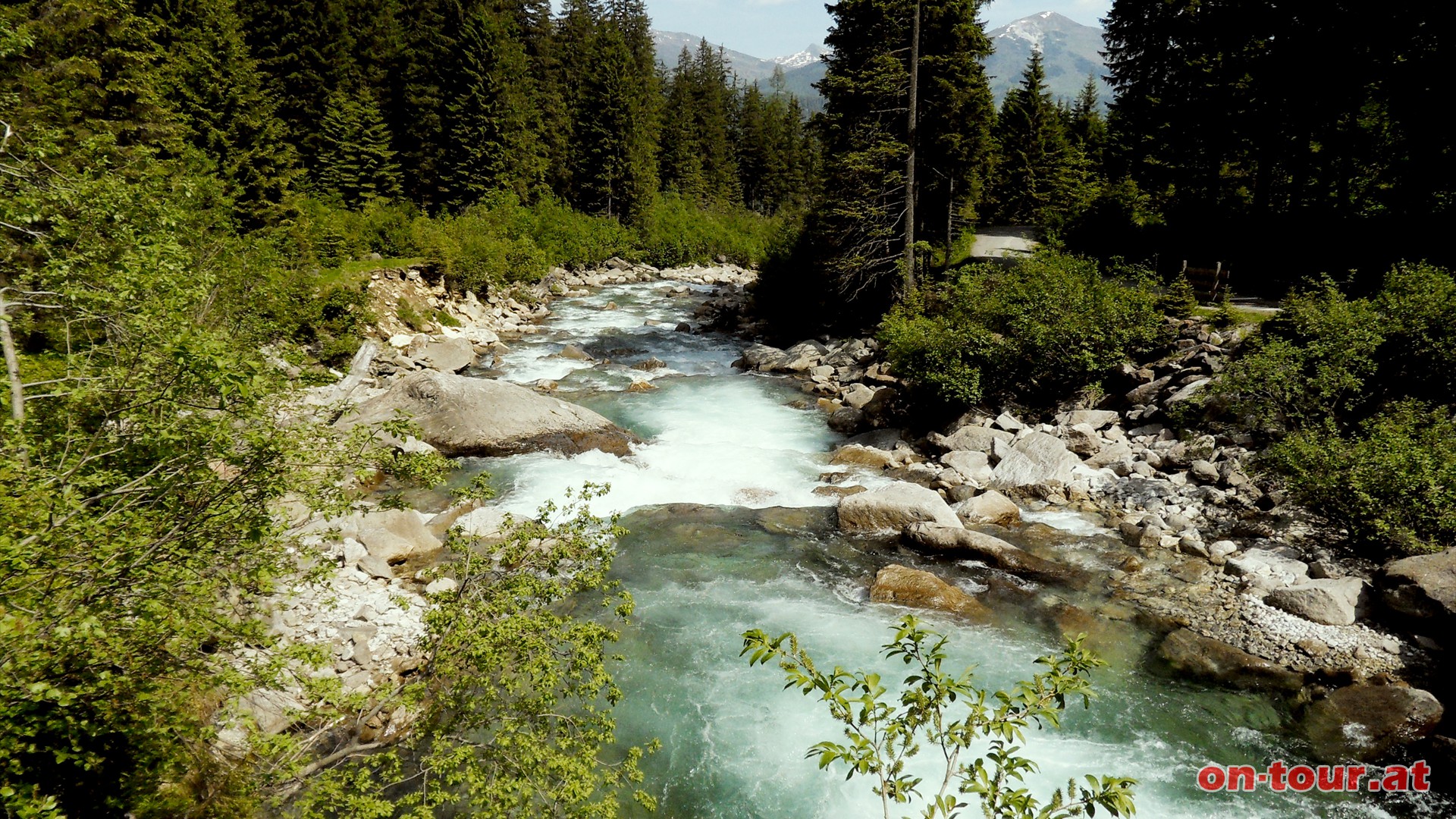 Nach dem Gasthof Schnangerl folgt ein flacheres Teilstck.