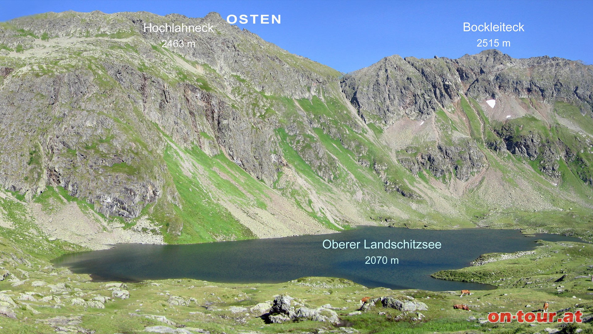 Und schlielich, nach etwa 3 Stunden Gehzeit, das Obere-Landschitzsee O-Panorama.