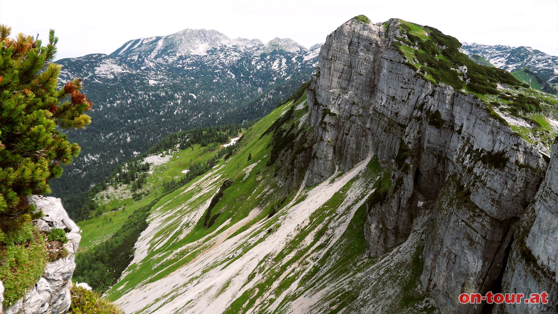 Beeindruckend die steilen Greimut Wnde.