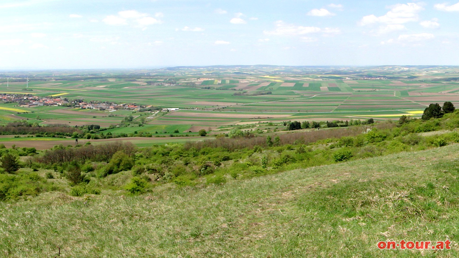 Im Nordwesten gruppieren sich die Erhebungen vor Hollabrunn wie Haberg, Geiberg oder der Glasweiner Wald.