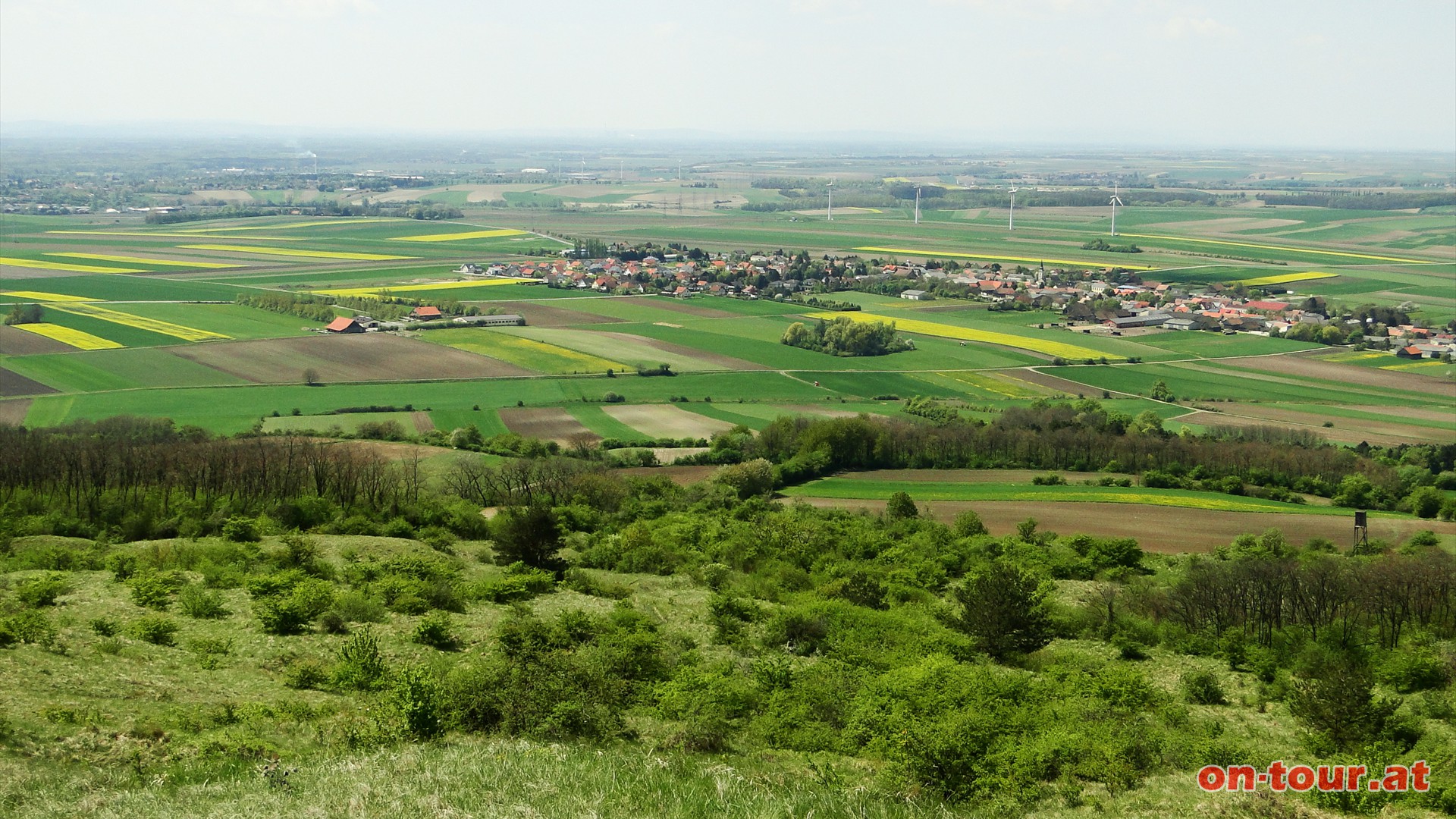 Im Westen liegt Leitzersdorf und im Sdwesten (links) Stockerau.