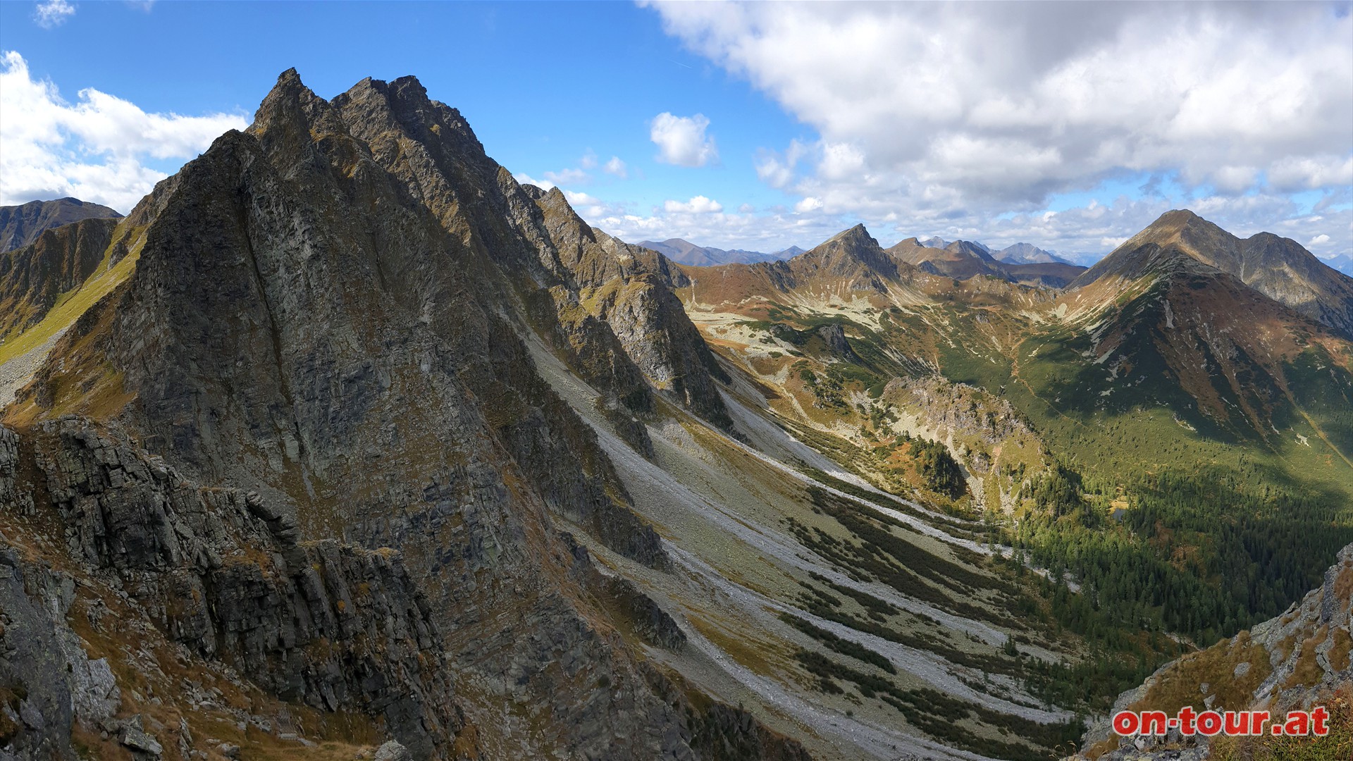 Mdringkogel; NW-Panorama mit Blick zum Gamskogel.