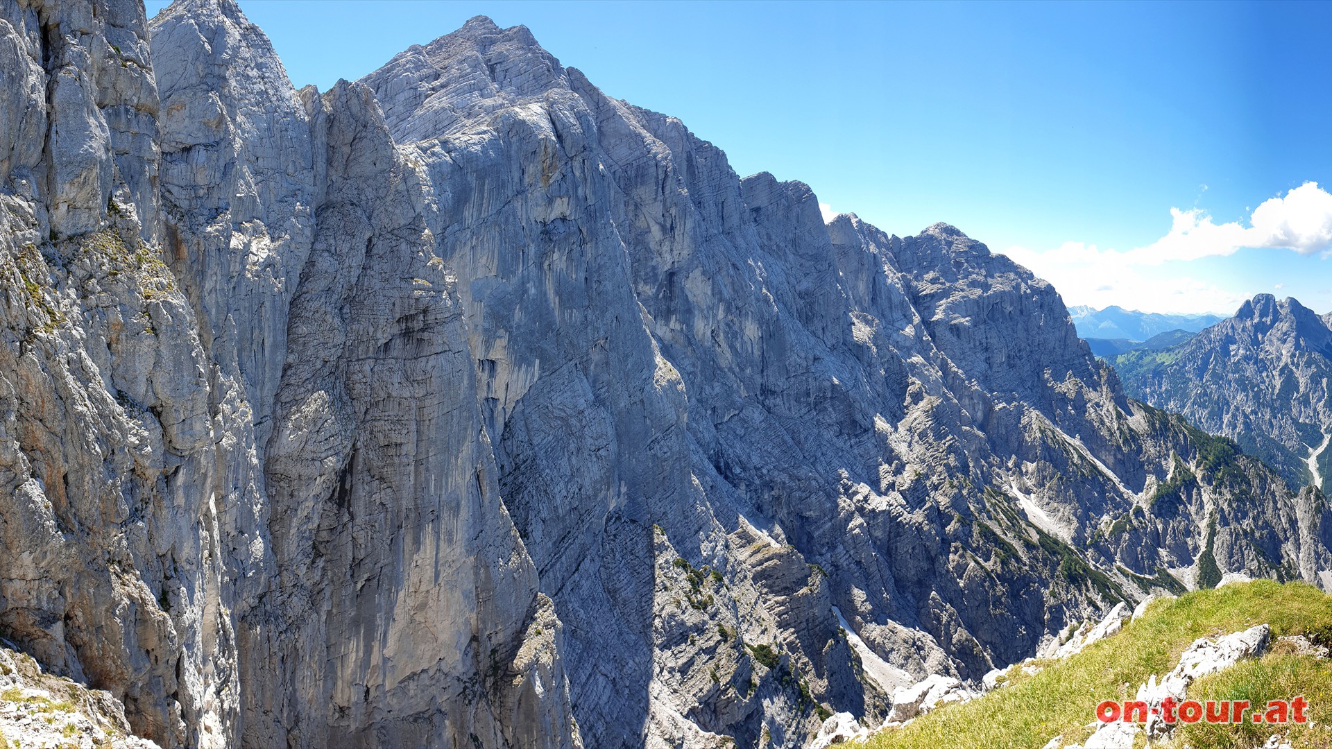 Blick zurck; Dachl, Hochtor, Festkogel, dstein.