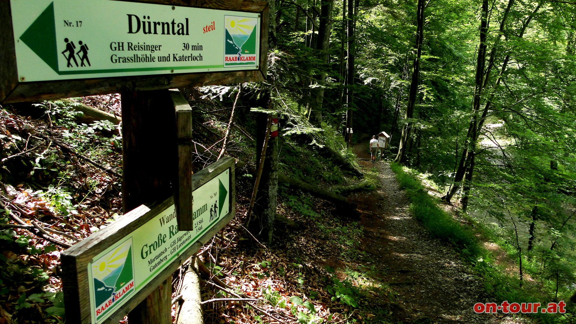 Zu- und Ausstiege sind immer wieder mglich. Nach der Enzianwand kann man ins Drntal aufsteigen.