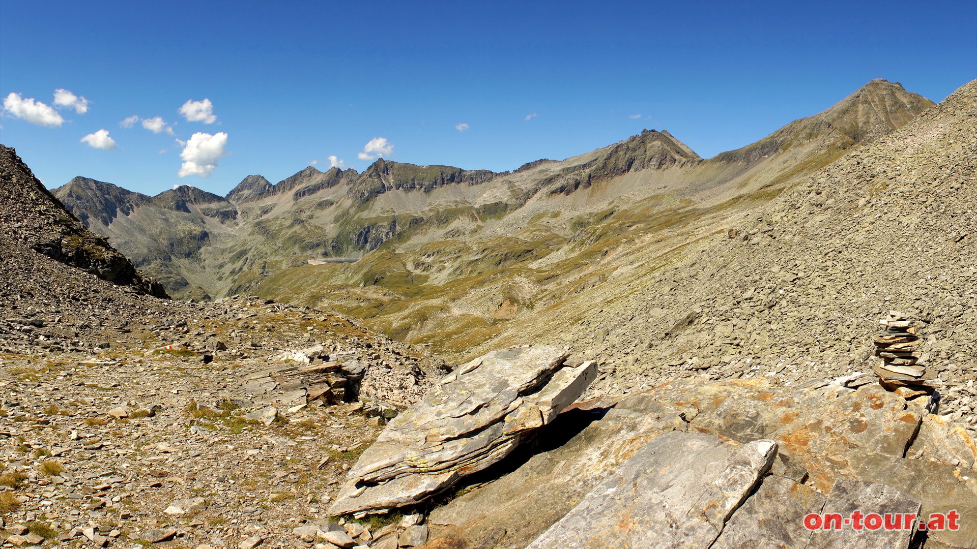 Am Riekentrl nun endlich der erste Blick zum Reieck (rechts).