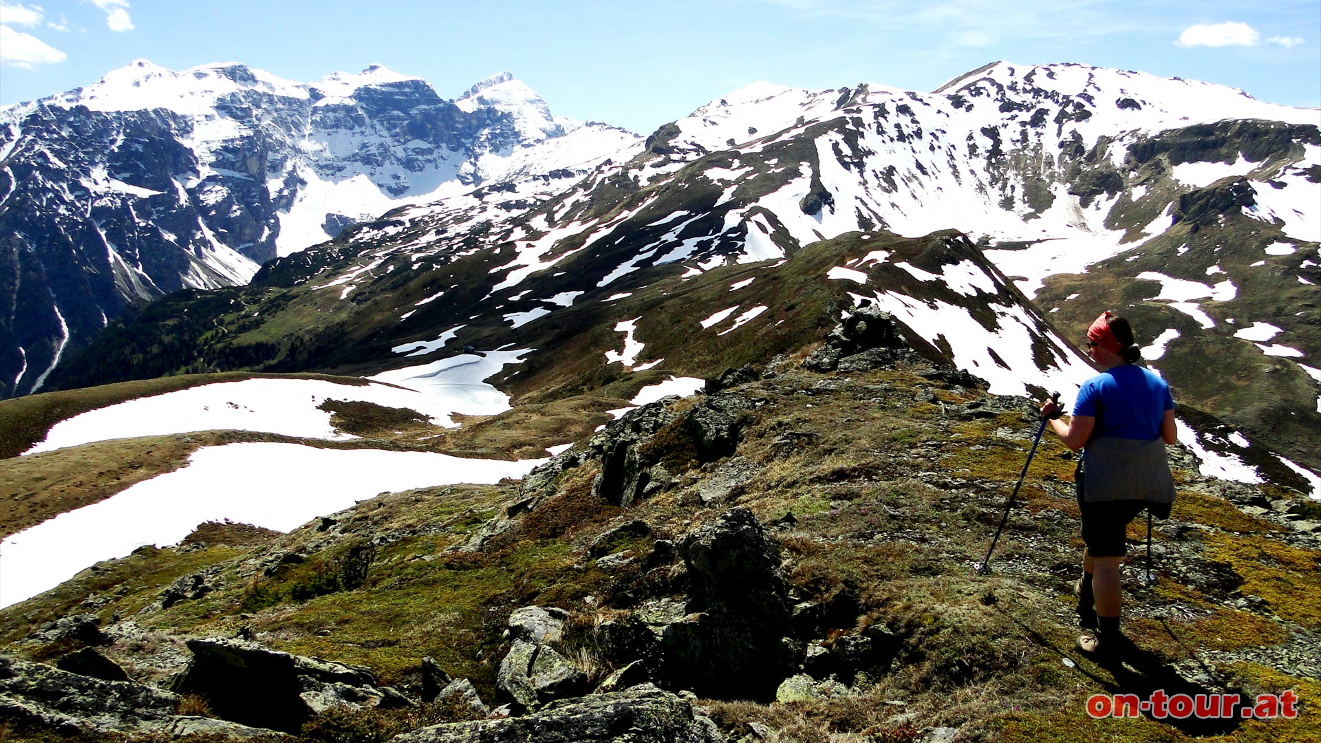 Am Hhenweg entlang Richtung Trunajoch.