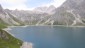 Lnersee; Westblick mit Schesaplana in den Wolken.