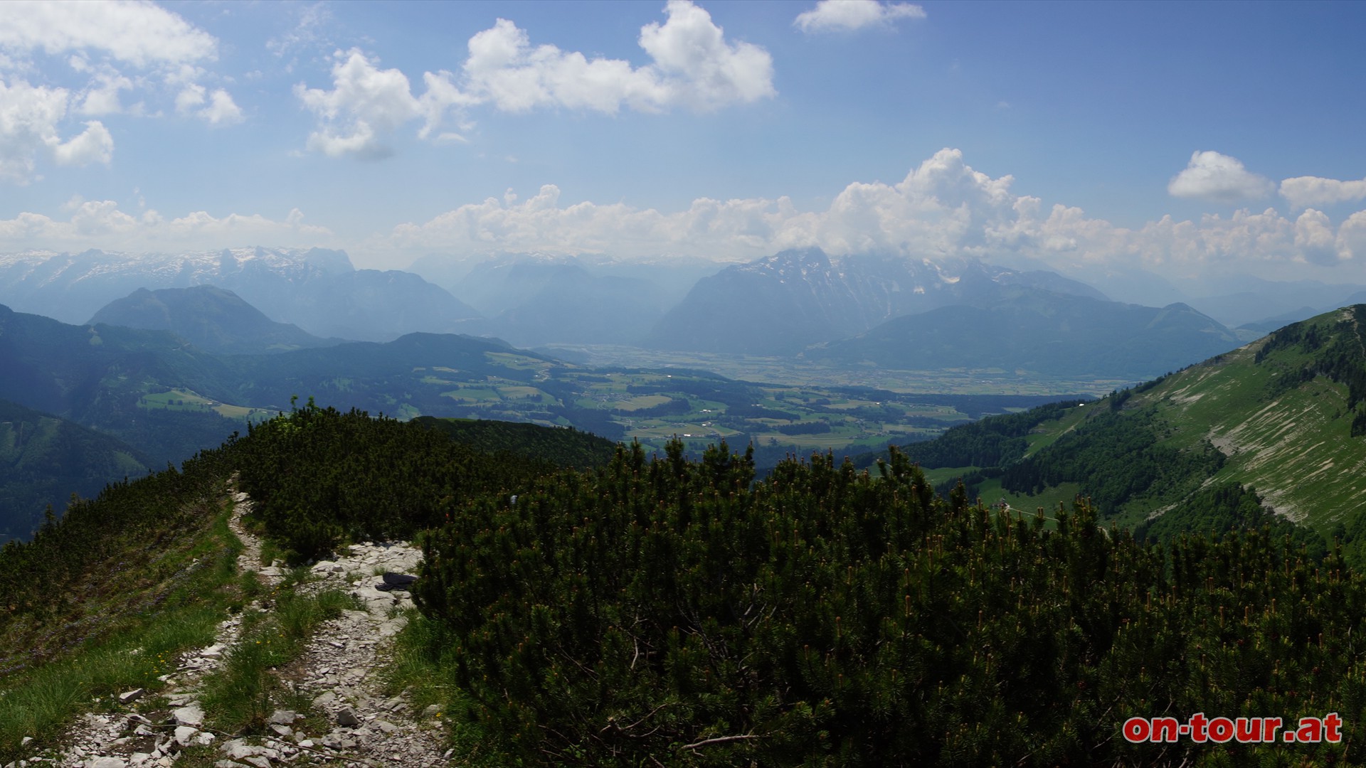 Schmittenstein; 1.695 m; Blick Richtung SW, Tennengebirge und Hoher Göll.