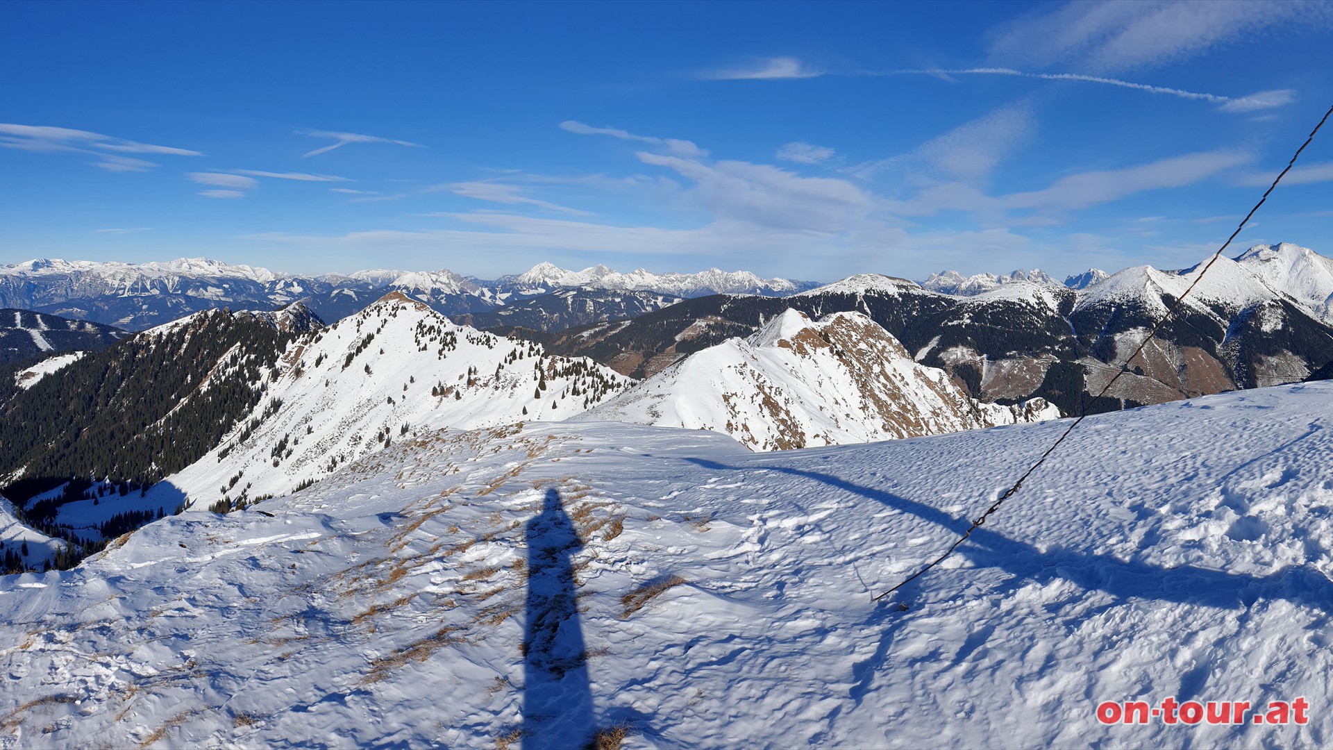 Schttkogel; NO-Panorama mit Horninger Zinken und Tiefenkarspitz.