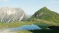 Ein lohnenswerter Rckblick zu Unterem Seewisee, Htte und Seekogel (rechts).