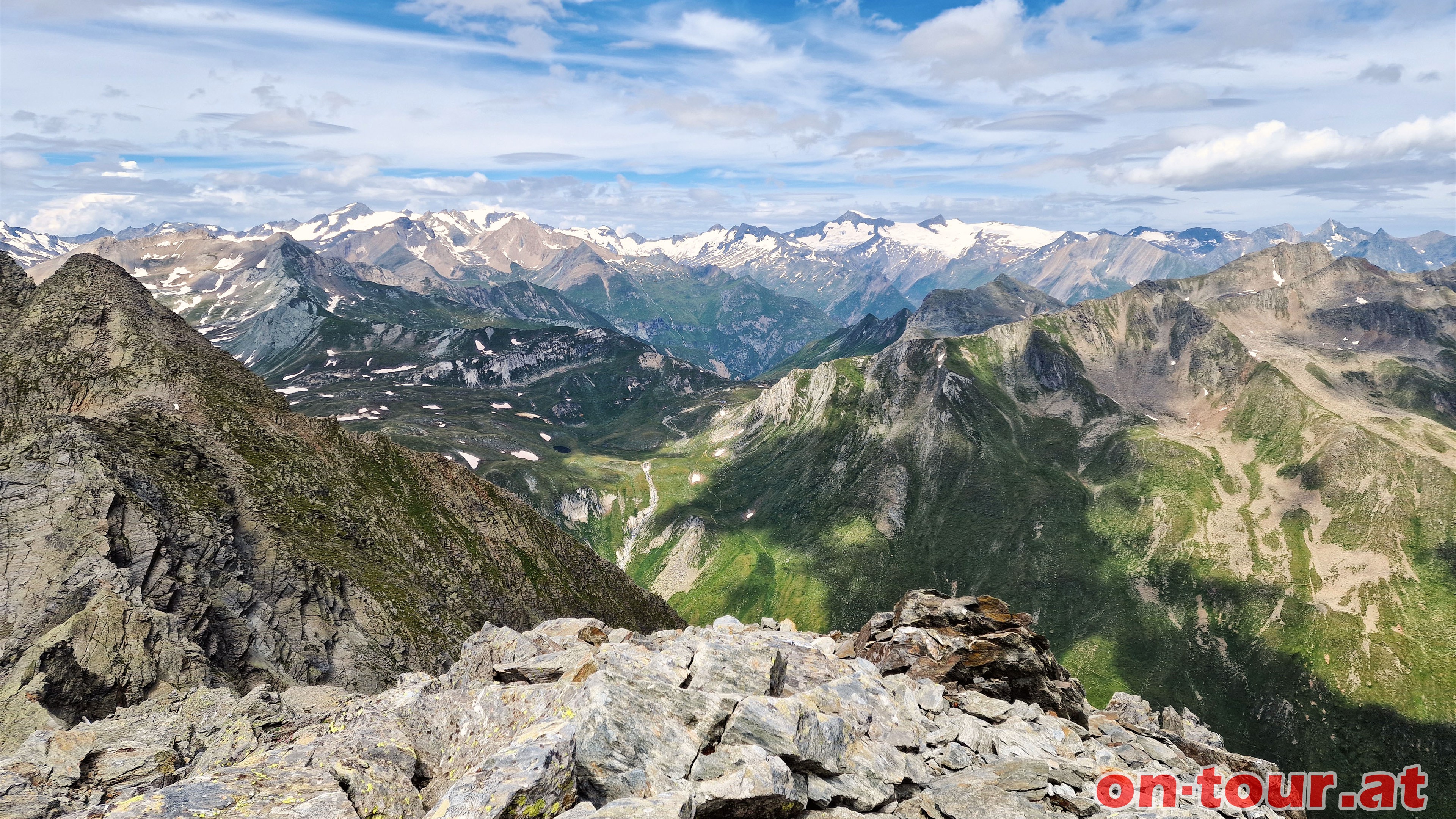Seespitze; N-Panorama mit Venedigergruppe im Hintergrund.