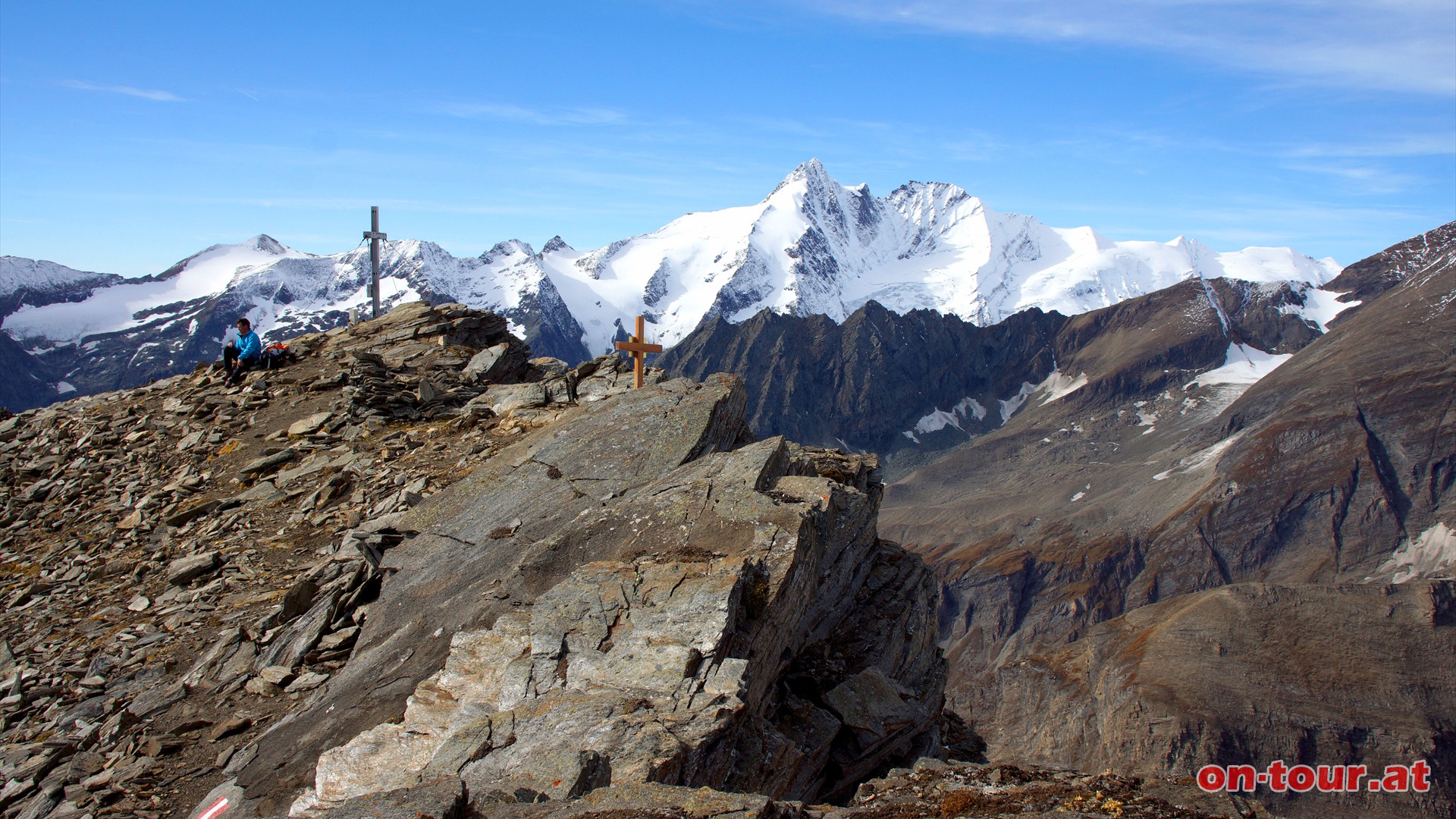 Spielmann; der Groglockner im Hintergrund.