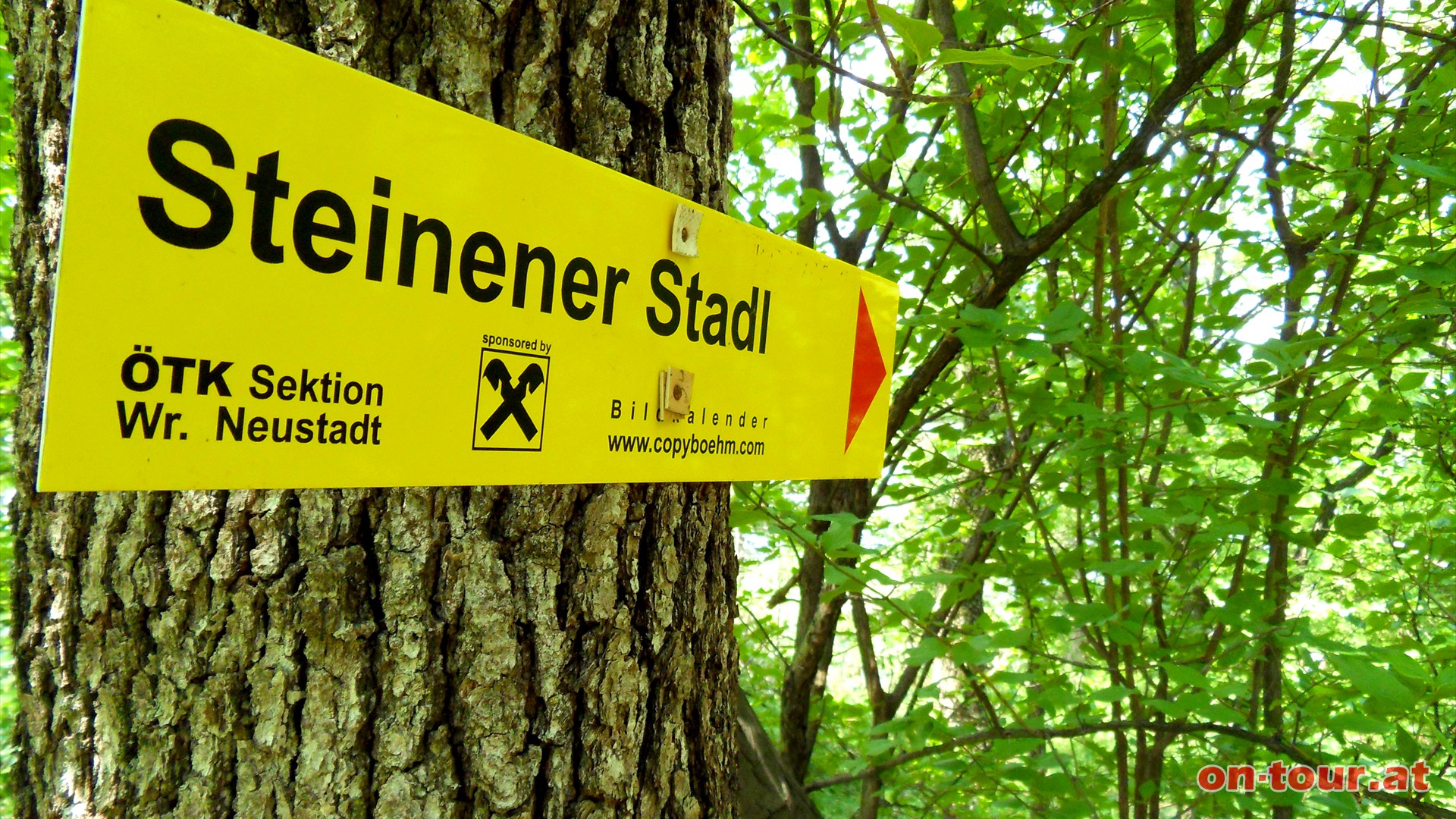 Am Malleitenberg, beim Abzweig -Steinerner Stadl- nach rechts, dem schmalen Pfad folgen.
