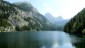 Auf der Staumauer beim Diebachstausee. Seehorn, Groer und Kleiner Hundstod.