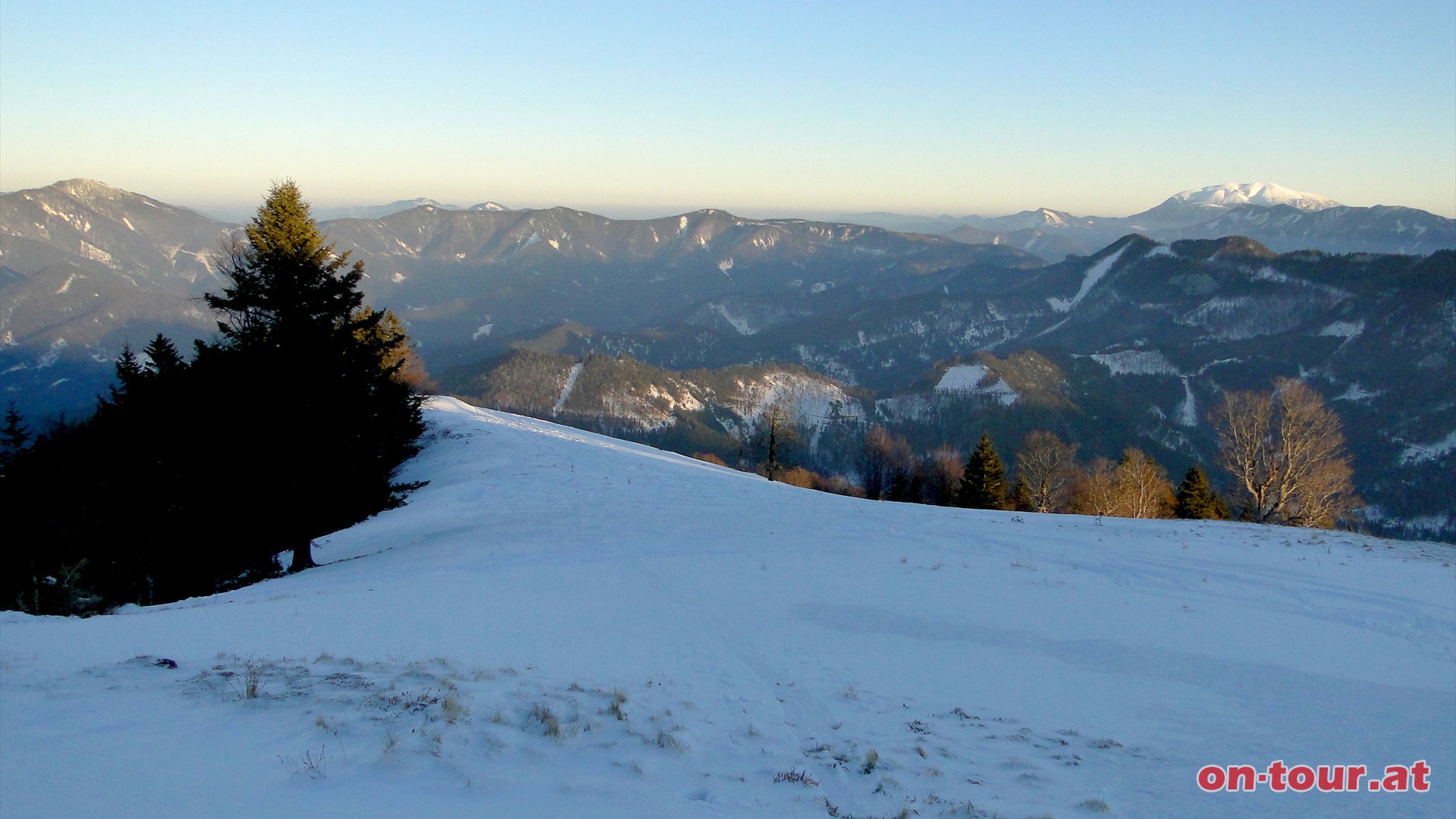 Nun gehts richtig bergab. Entlang der freien Wiesenflchen Richtung Osten zurck ins Tal.