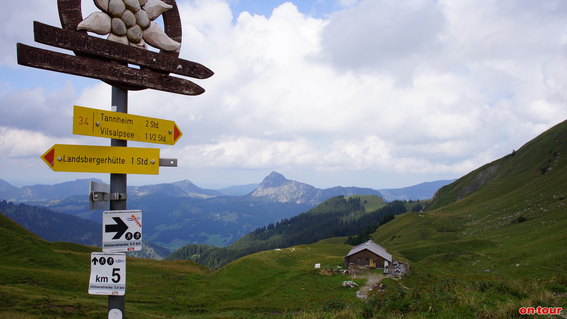 Bei der Gappenfeldscharte kann wieder nach Tannheim abgestiegen werden, aber das wr ja ewig schade. Almpause auf der Gappenfeldalm ist OK.