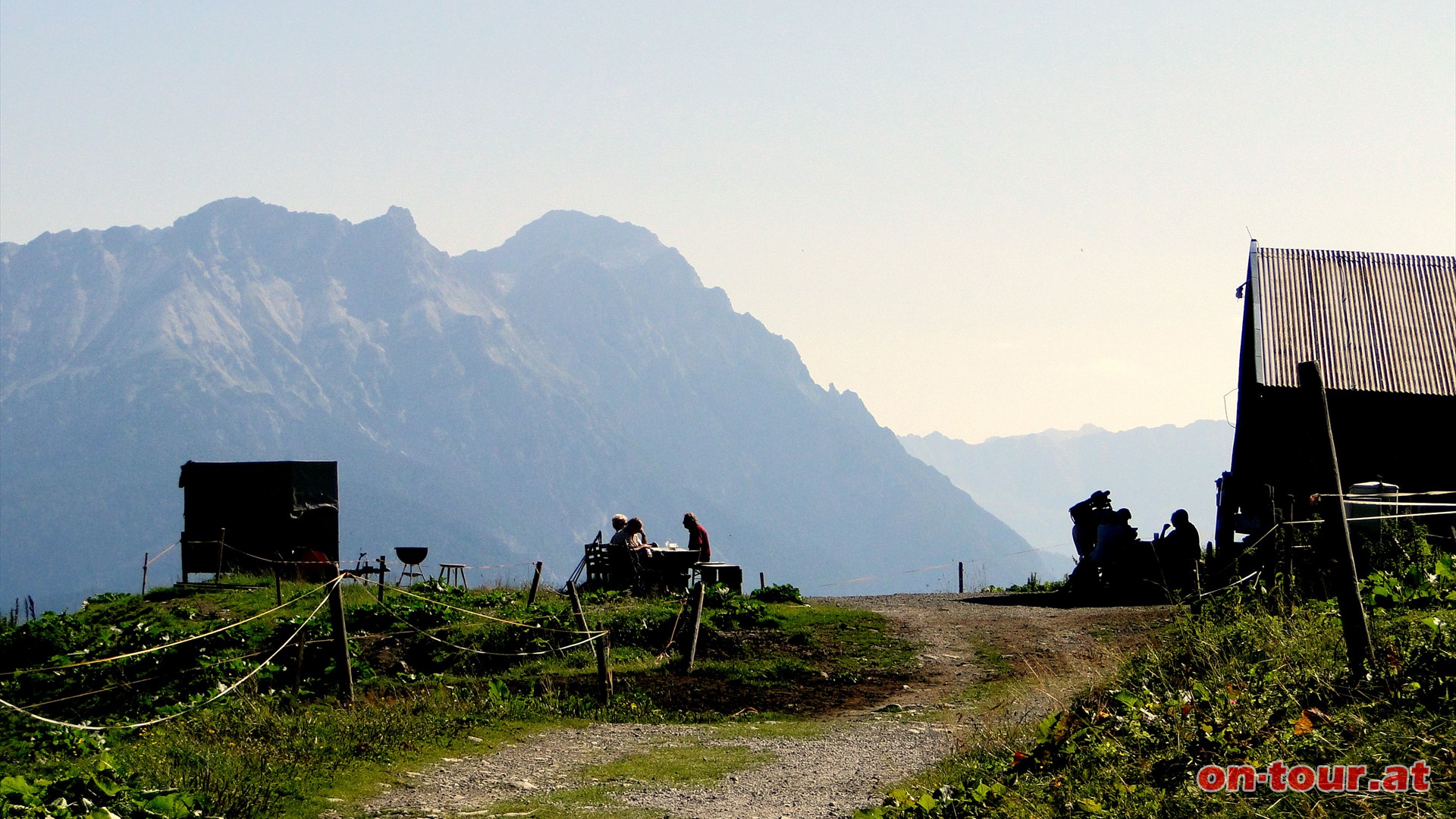 ber den Fieberbrunner Panoramaweg weiter zur Wildalm. Im Hintergrund die Leoganger Steinberge.