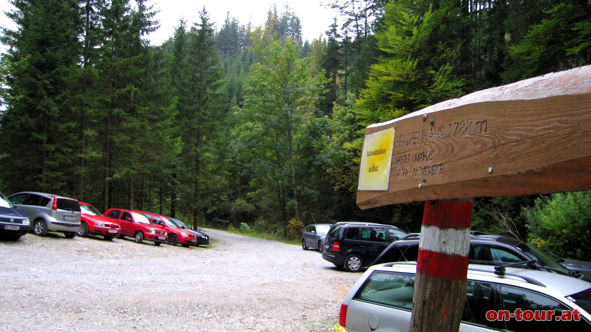 Ausgangspunkt - Parkplatz LOHM im Almgraben.