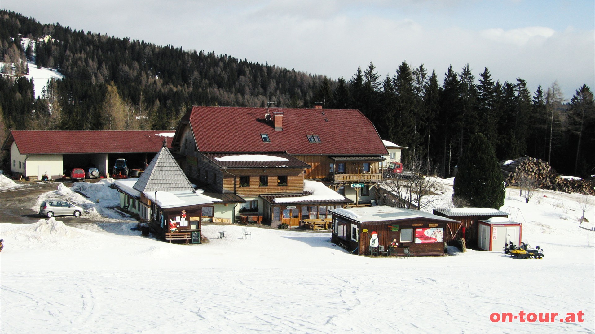 Von Obdach herauf bis zur Rieseralm und dem Almgasthof.